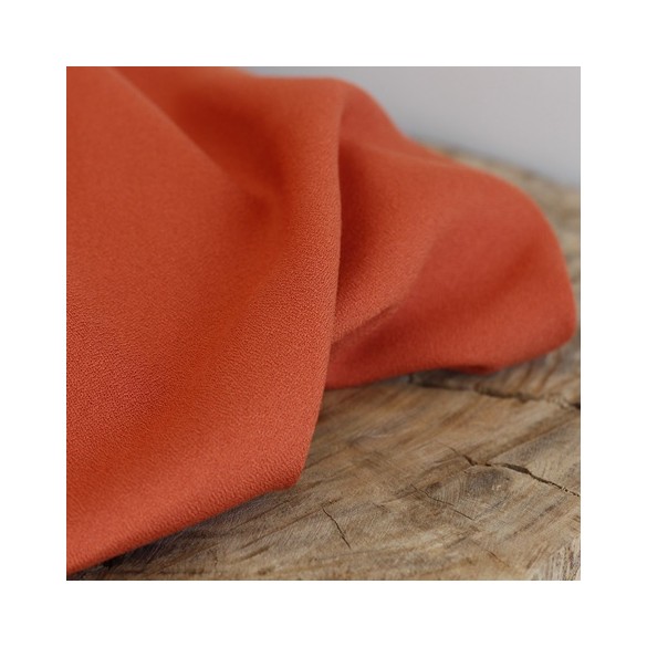 tissu en crêpe de viscose - orange
