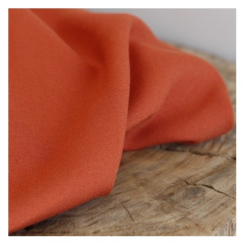 tissu en crêpe de viscose - orange tissu en crêpe de viscose - orange