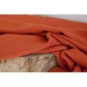 crêpe viscose orange - un chat sur un fil