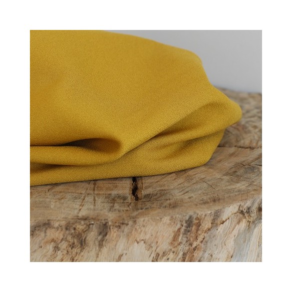 tissu crêpe de viscose - ocre