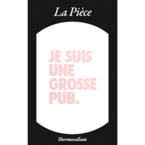 Ecusson JE SUIS UNE GROSSE PUB rose