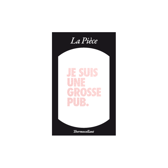 Ecusson JE SUIS UNE GROSSE PUB rose