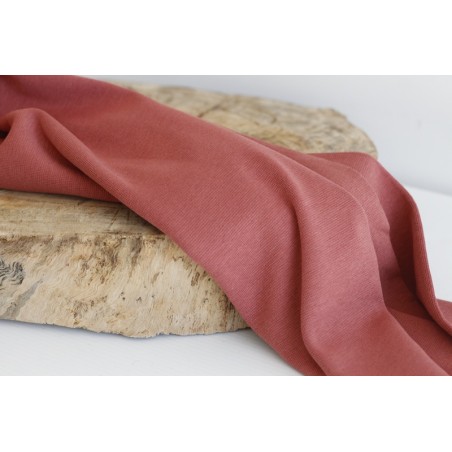 tissu bord côte tubulaire - rose