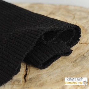 tissu bord côte lourd noir