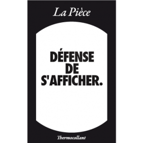 Ecusson DEFENSE DE S'AFFICHER noir