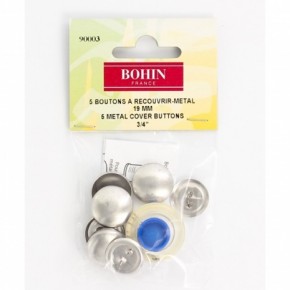 Bohin - 5 boutons à recouvrir - diamètre 18 mm
