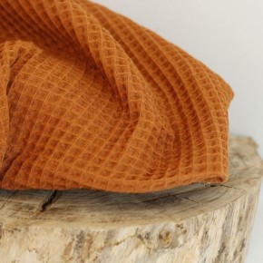 TISSU éponge nid d'abeille - brique