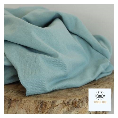 tissu jersey coton bio - aqua light tissu jersey coton bio - aqua light