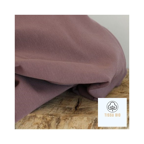 tissu french terry - mauve