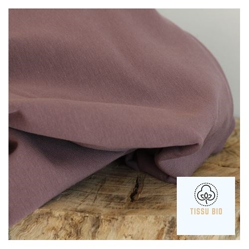 tissu french terry - mauve tissu french terry - mauve