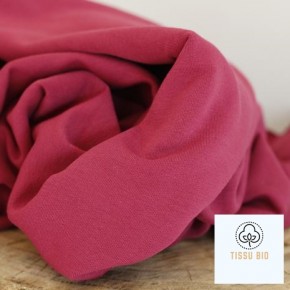 french terry bio - framboise