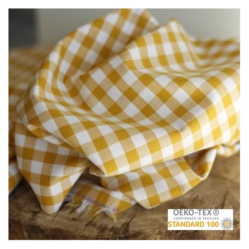 coton vichy jaune et blanc coton vichy jaune et blanc