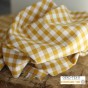 coton vichy jaune et blanc