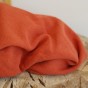 tissu en lin et viscose couleur brique