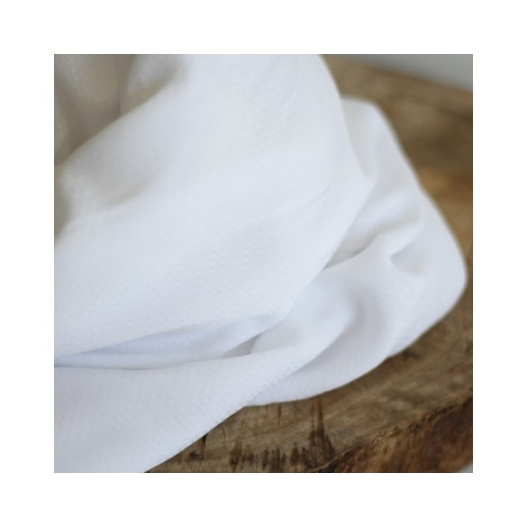 tissu viscose plumetis - blanc