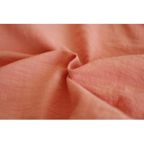 tissu coton lavé rose