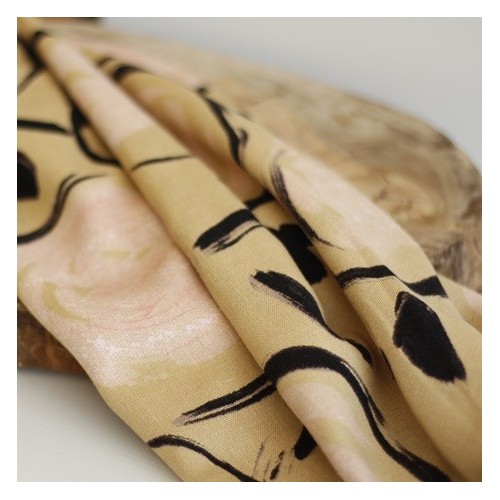 tissu lin et viscose - motif abstrait tissu lin et viscose - motif abstrait