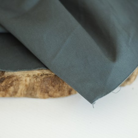 tissu satin de coton stretch - vert foncé