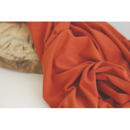 tissu en jersey de coton bio - orange foncé