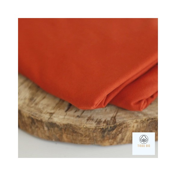 jersey coton bio - orange