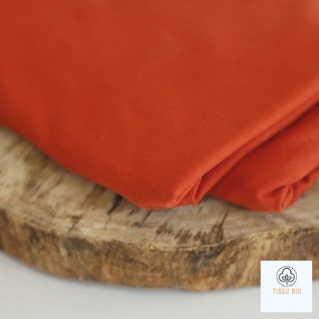jersey coton bio - orange