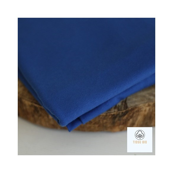 tissu jersey bio - bleu