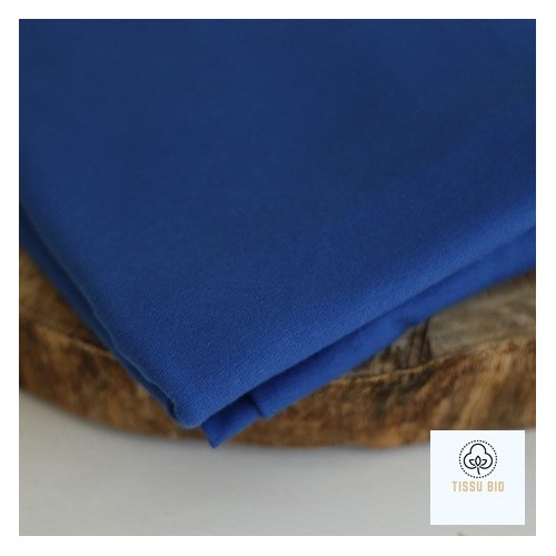 tissu jersey bio - bleu