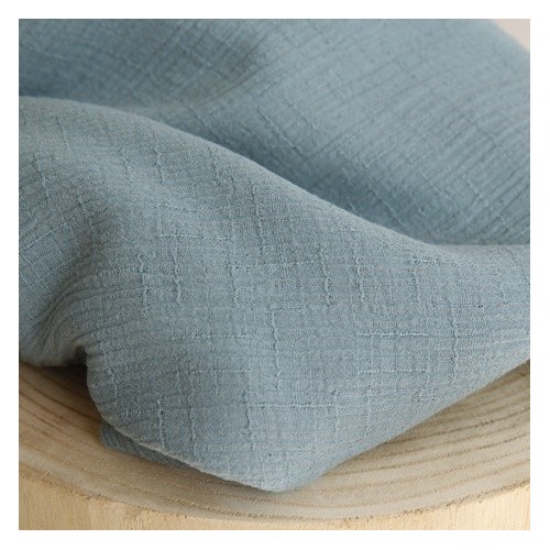 double gaze coton bambou - bleu céladon double gaze coton bambou - bleu céladon