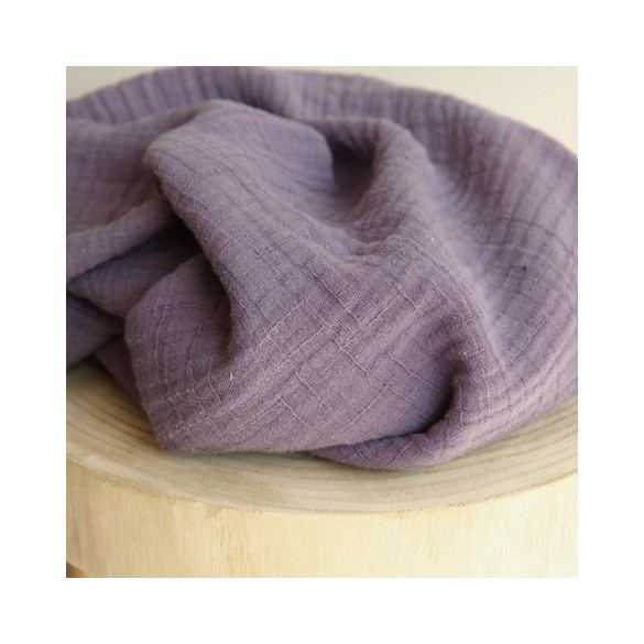 double gaze coton - mauve