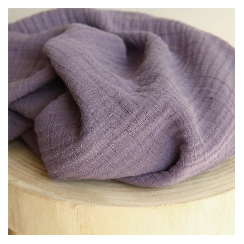 double gaze coton - mauve double gaze coton - mauve
