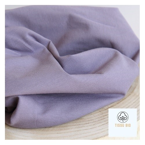 tissu jersey en coton bio - lilas tissu jersey en coton bio - lilas