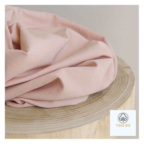 tissu jersey rose poudré en coton bio certifié gots tissu jersey rose poudré en coton bio certifié gots