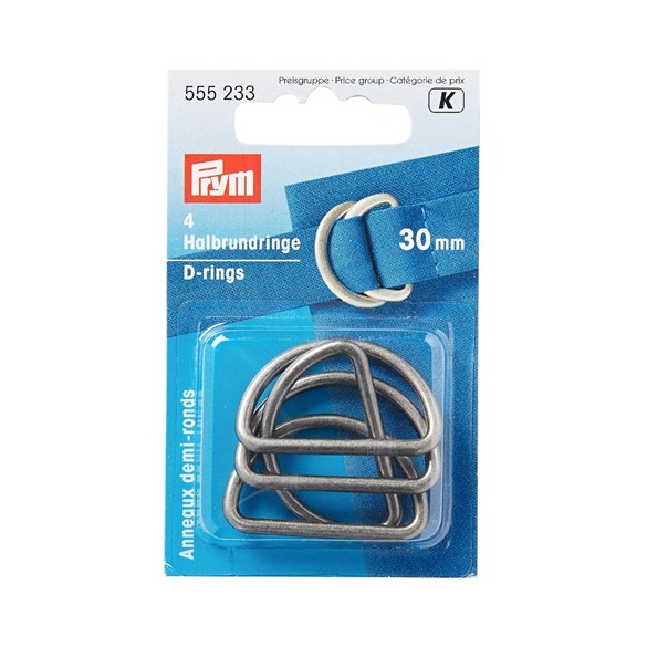 boucles argent antique Prym - 30 mm