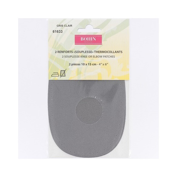 thermocollants coudes - gris clair