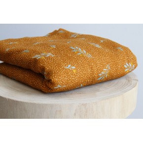 tissu double gaze de coton bio certifié gots - un chat sur un fil