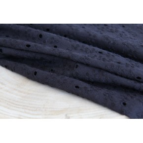 coton brodé - noir