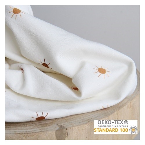 jersey coton imprimé soleil jersey coton imprimé soleil