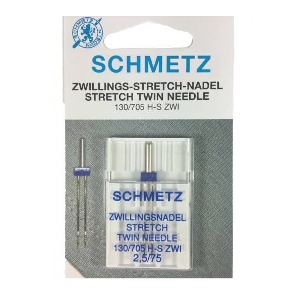 aiguille double stretch twin needles - 2.5/75