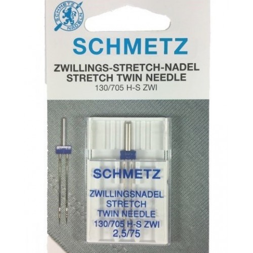 aiguille double stretch twin needles - 2.5/75