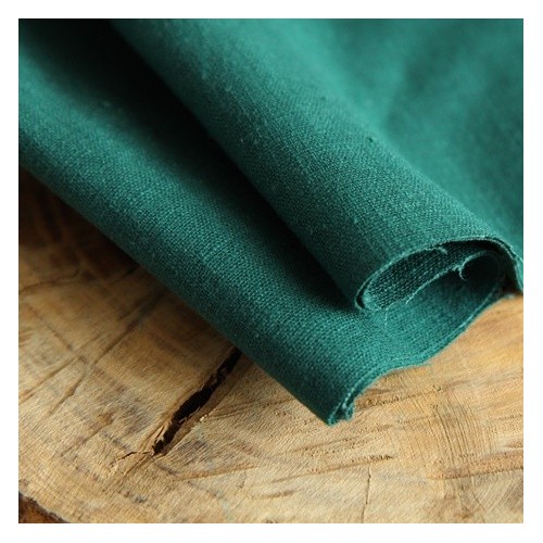 tissu lin vert - un chat sur un fil tissu lin vert - un chat sur un fil
