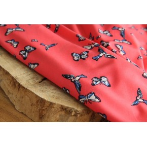 tissu fluide imprimé papillon - un chat sur un fil