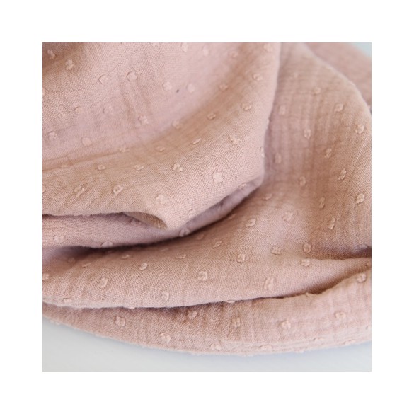 tissu en double gaze de coton - plumetis