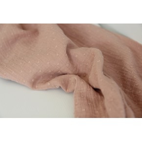 coton double gaze - rose