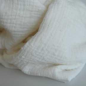 tissu double gaze plumetis