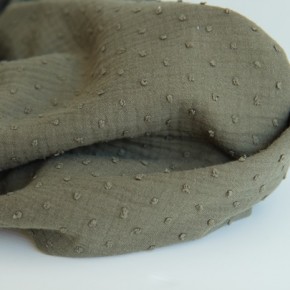 tissu double gaze - kaki