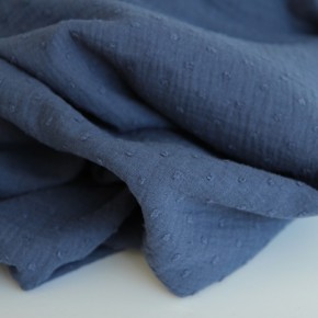 coton double gaze - bleu