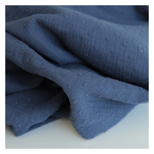 coton double gaze - bleu coton double gaze - bleu