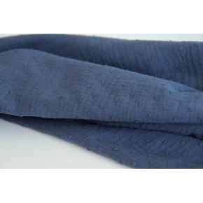 TISSU DOUBLE GAZE bleu plumetis