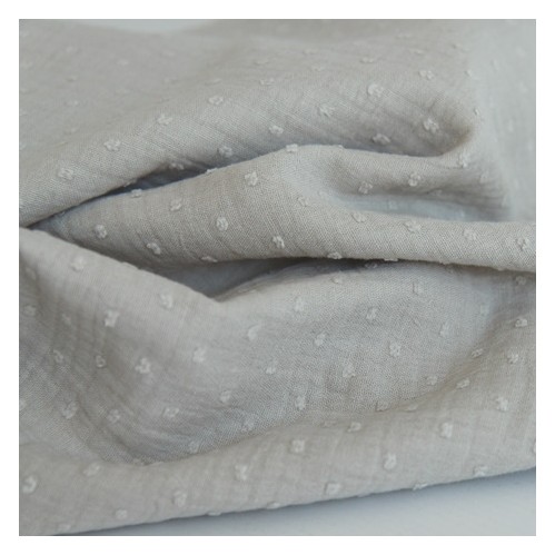 tissu double gaze beige - plumetis tissu double gaze beige - plumetis