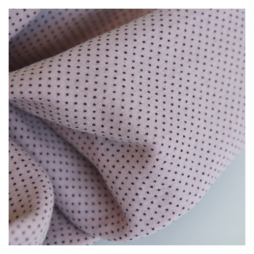 tissu en double gaze rose clair et pois noirs - un chat sur un fil tissu en double gaze rose clair et pois noirs - un chat sur un fil